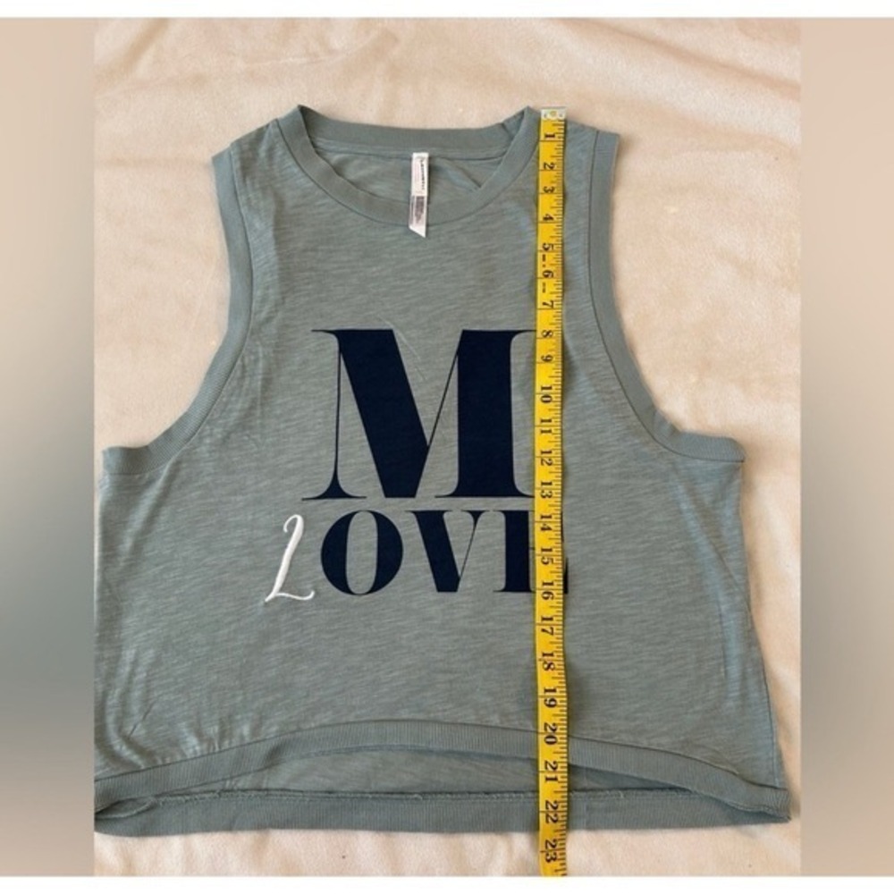 Free people Blue Sleeveless Top with 'Love' Print Size XS - Picture 7 of 9